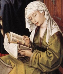 Magdalen Reading, detail from van der Weyden